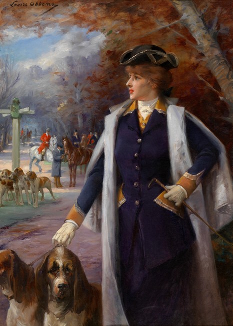 Sarah Bernhardt lors d'une journée de chasse par Louise Abbéma - Société de Vènerie